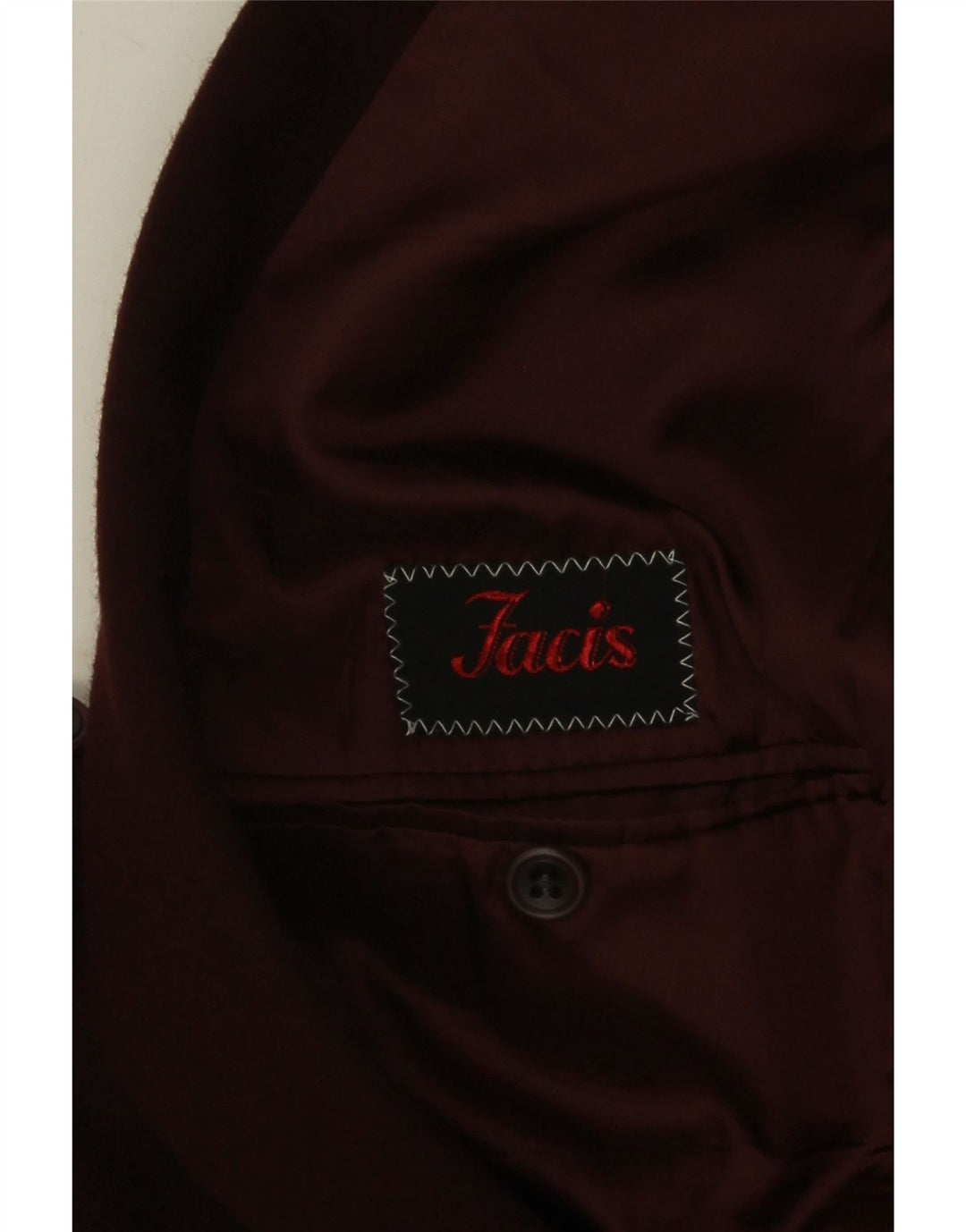 Мужской удлиненный пиджак Facis на 2 пуговицах IT 52 XL бордовый из натуральной шерсти