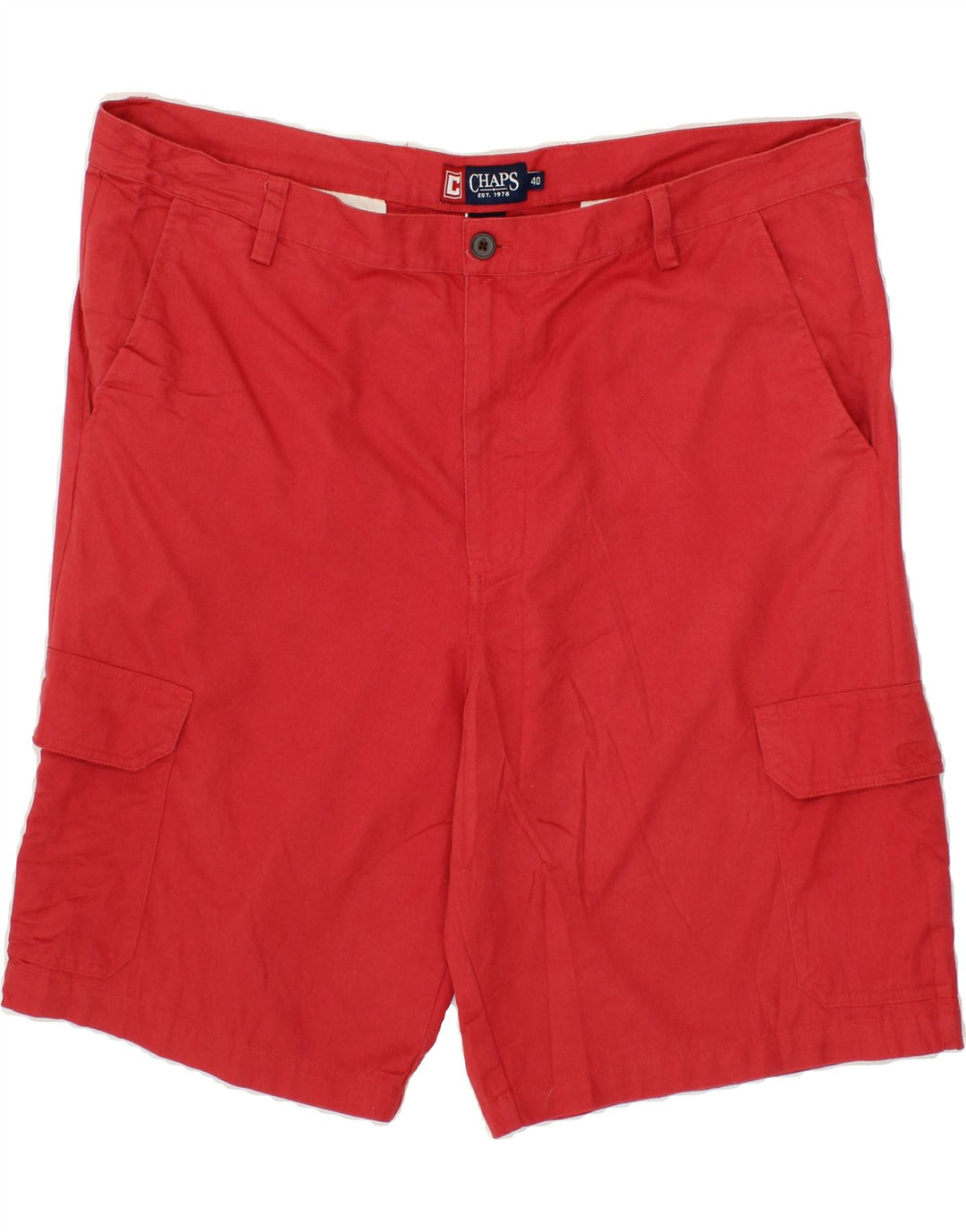 CHAPS Mens Cargo Shorts W40 2XL Red Cotton Vintage Chaps and Second-Hand Chaps from Messina Hembry 