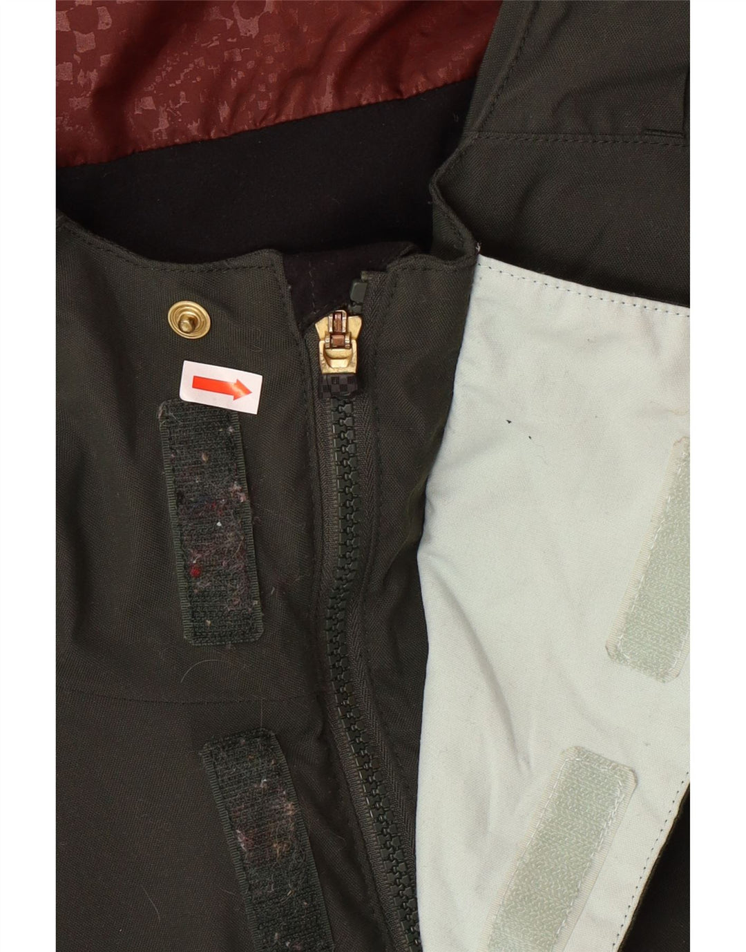 Мужская ветровка VANS с капюшоном UK 40, большой нейлон цвета хаки с цветными блоками