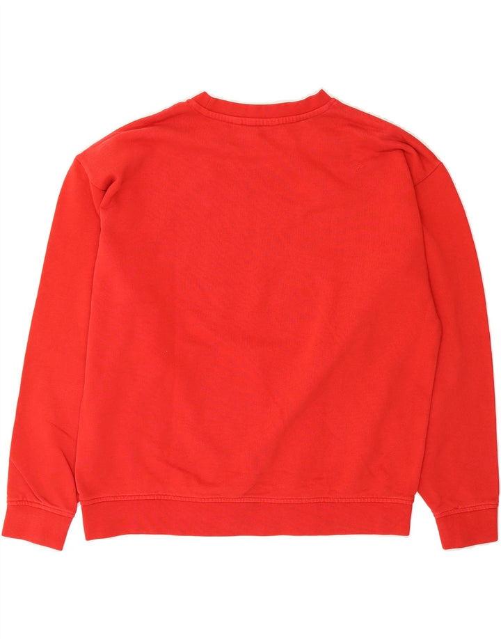 WRANGLER Womens Graphic Sweatshirt Jumper UK 14 Medium Red Cotton Vintage Wrangler and Second-Hand Wrangler from Messina Hembry 