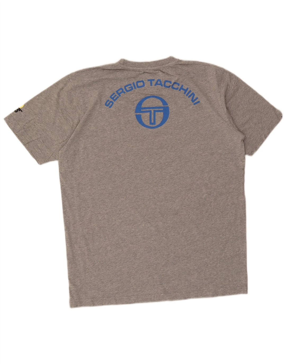 Мужская футболка с рисунком Sergio Tacchini, большой серый хлопок
