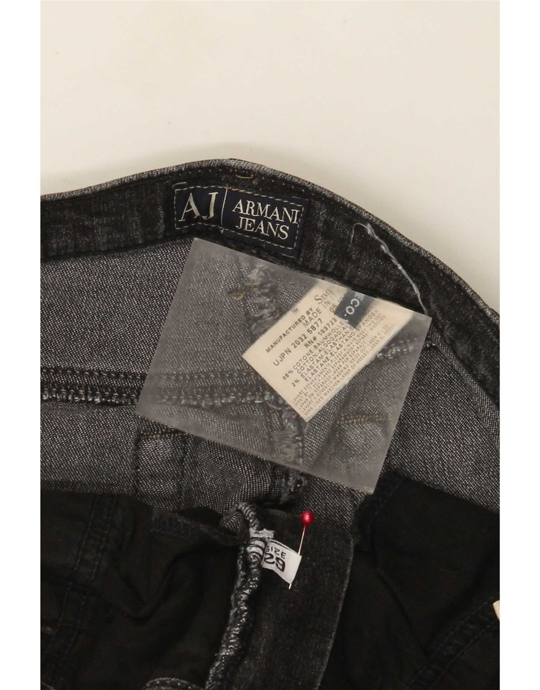 Женские джинсы Armani Bootcut W29 L28, черный хлопок