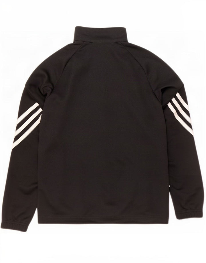 Спортивный костюм Adidas Climalite для мальчиков, верхняя куртка 9-10 лет, черный полиэстер