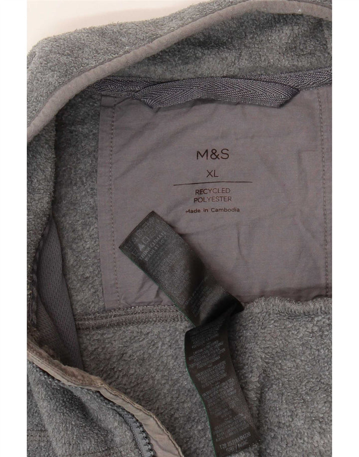 Мужская флисовая куртка Marks & Spencer UK 42 XL серая, полиэстер