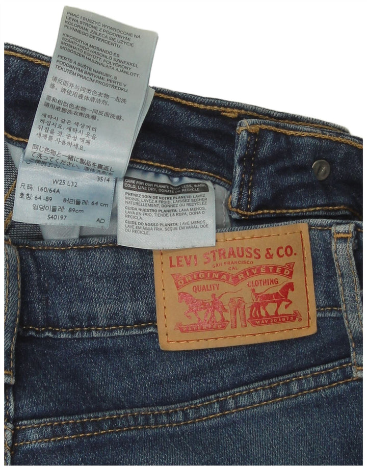 Женские расклешенные джинсы Levi's с высокой посадкой W25 L32 Темно-синий хлопок