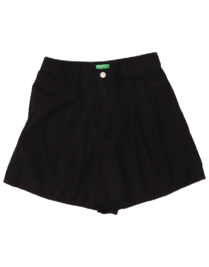 Женские джинсовые шорты Benetton W28 средние черные