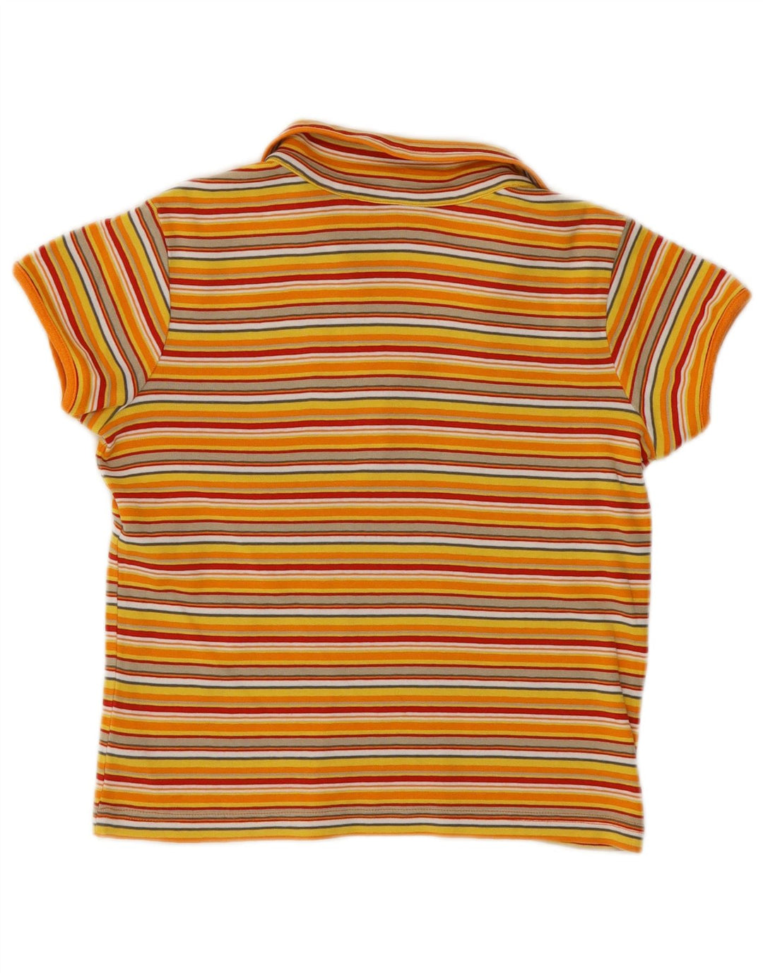 Женская укороченная рубашка-поло S.Oliver UK 14, хлопок в большую желтую полоску