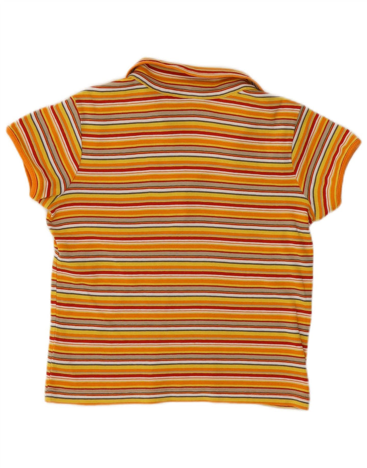 Женская укороченная рубашка-поло S.Oliver UK 14, хлопок в большую желтую полоску