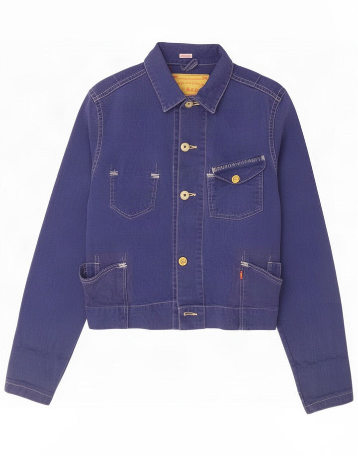 Женская джинсовая куртка Levi's UK 14, средний фиолетовый хлопок