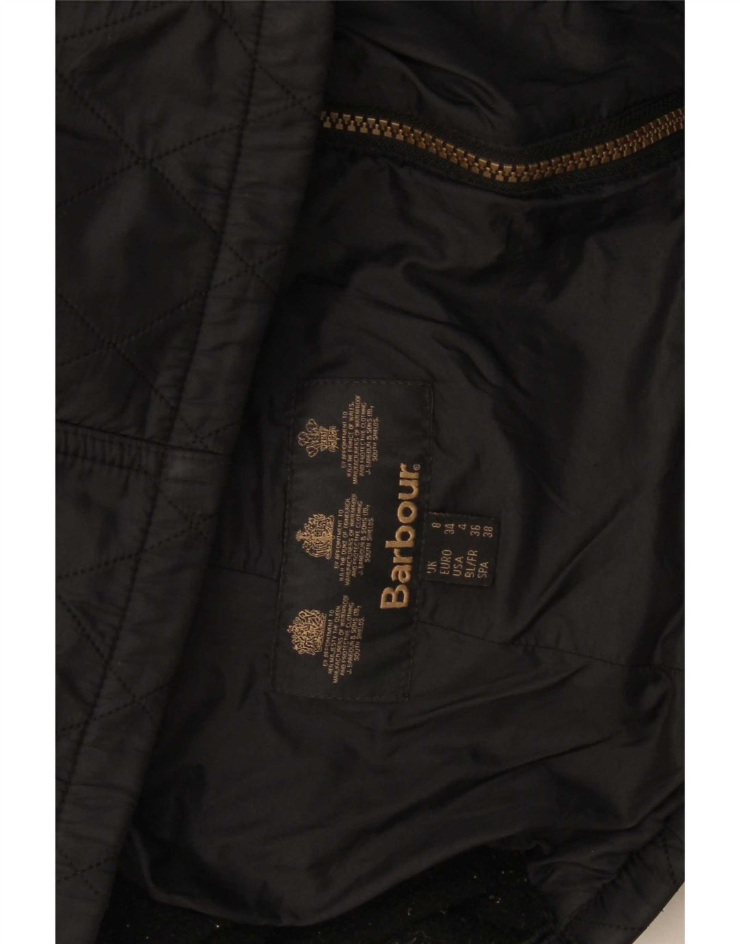 Женская стеганая куртка с капюшоном Barbour UK 8, маленькая, черная