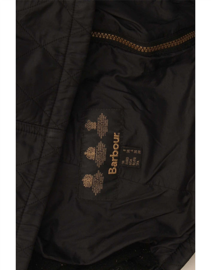 Женская стеганая куртка с капюшоном Barbour UK 8, маленькая, черная