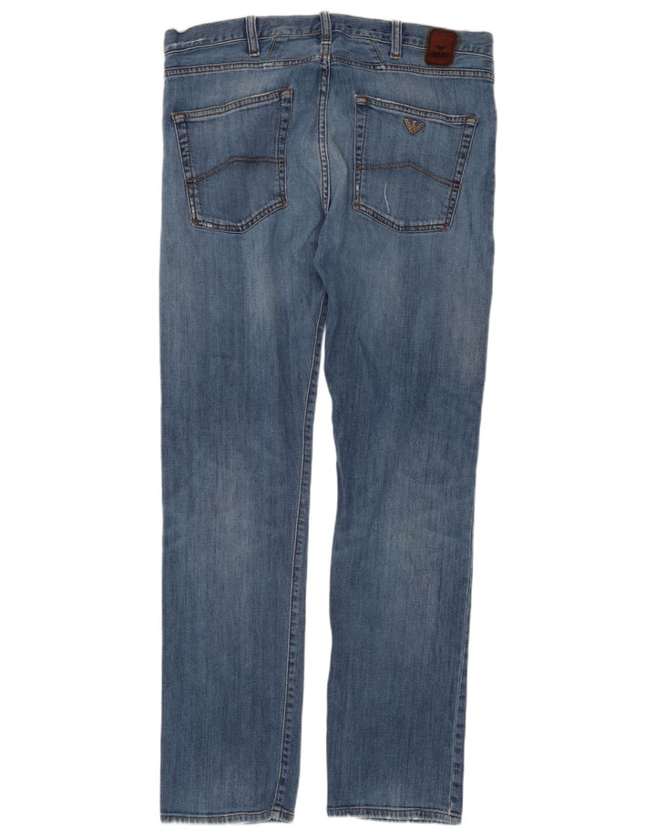 Мужские джинсы Armani Slim W34 L30 синие, хлопок
