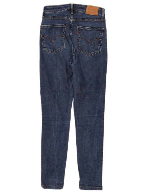 LEVI'S Womens 721 High Waist Skinny Jeans W25 L30 Blue Lyocell