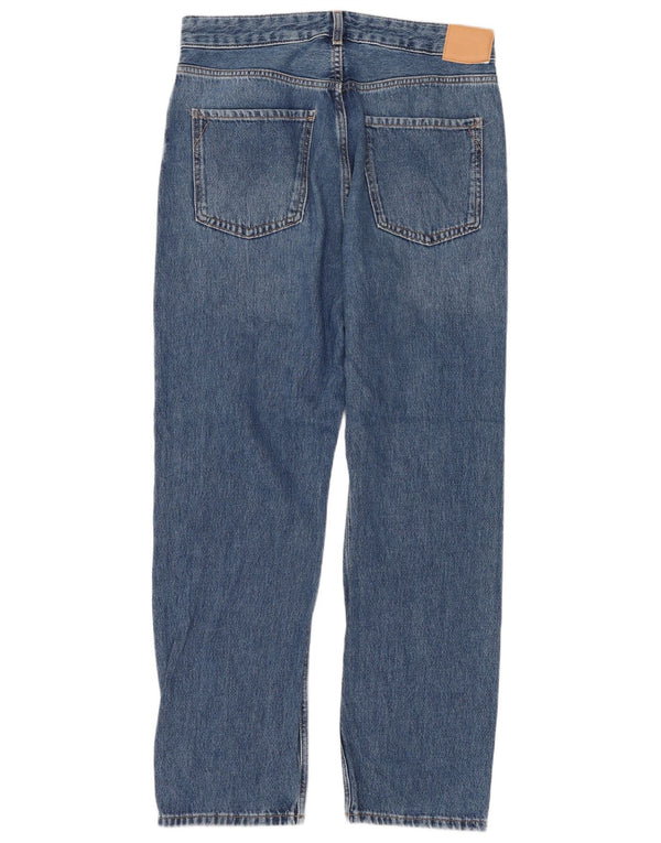 Женские прямые джинсы с высокой талией Zara EU 38, маленькие W28 L28, синие