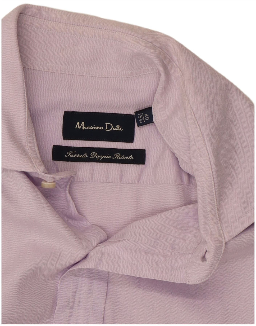 Мужская рубашка Massimo Dutti размер 15 3/4 40 средняя фиолетовая с узором «елочка»