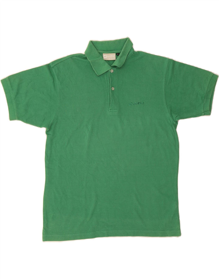 LOTTO Boys Polo Shirt 13-14 Years Large Green Vintage Lotto and Second-Hand Lotto from Messina Hembry 