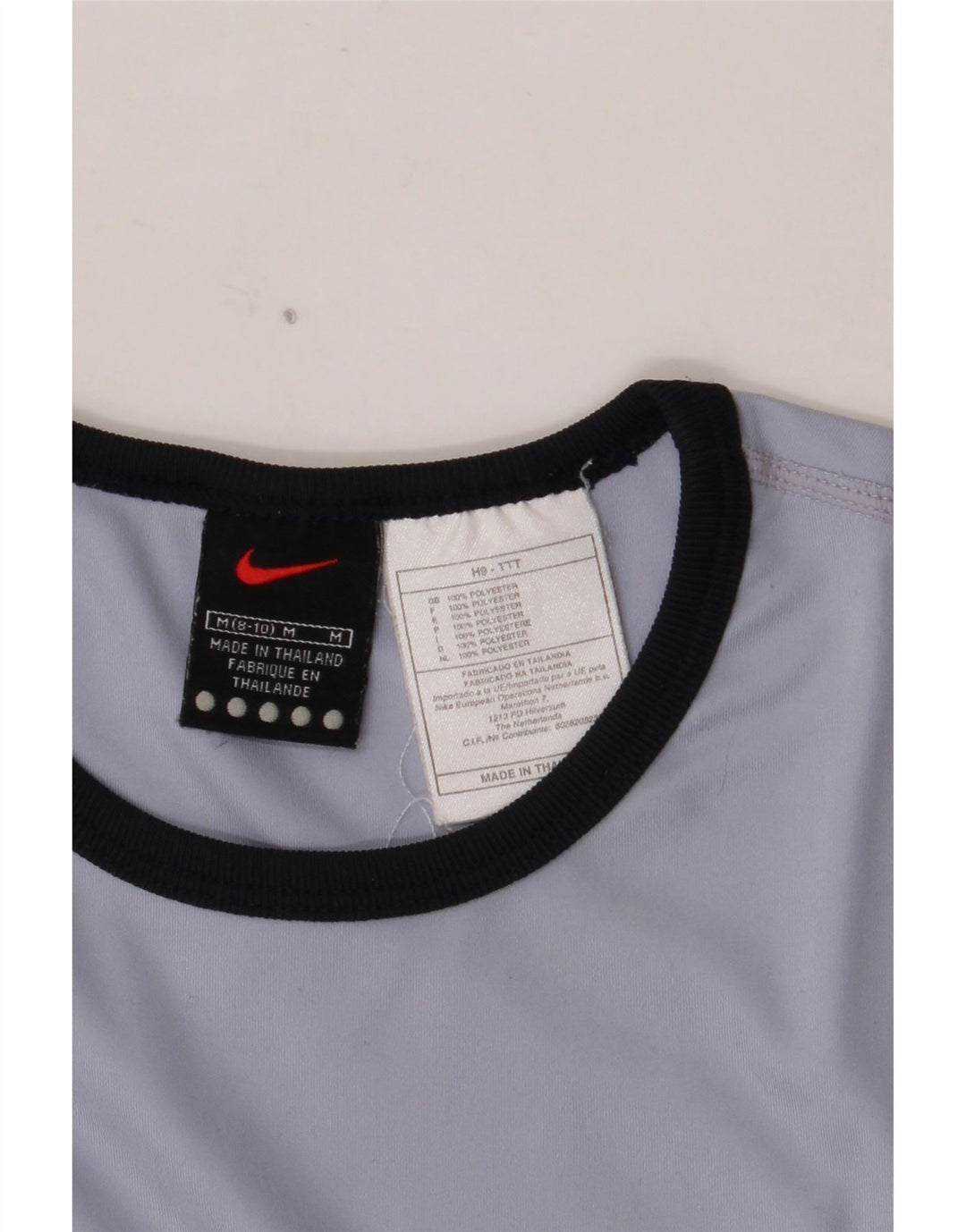 Женский укороченный топ NIKE с длинным рукавом, США 8/10, средний синий полиэстер