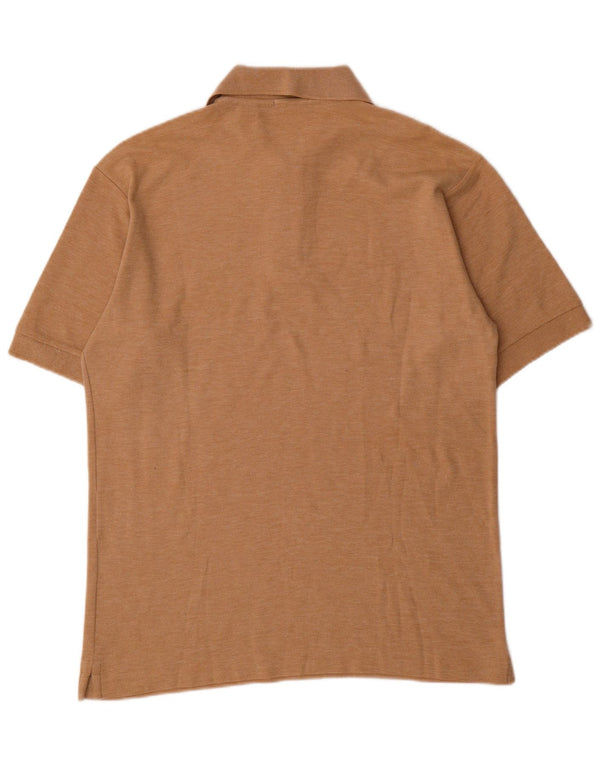 Мужская рубашка-поло FILA IT 46, маленькая, коричневая, в крапинку, хлопок