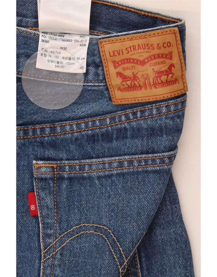 Женская джинсовая мини-юбка Levi's W30, хлопковая, среднего синего цвета