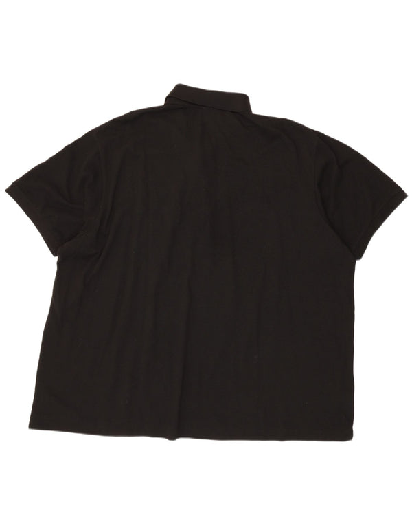 LACOSTE Мужская рубашка-поло классического кроя, размер 10, 5XL, черный хлопок
