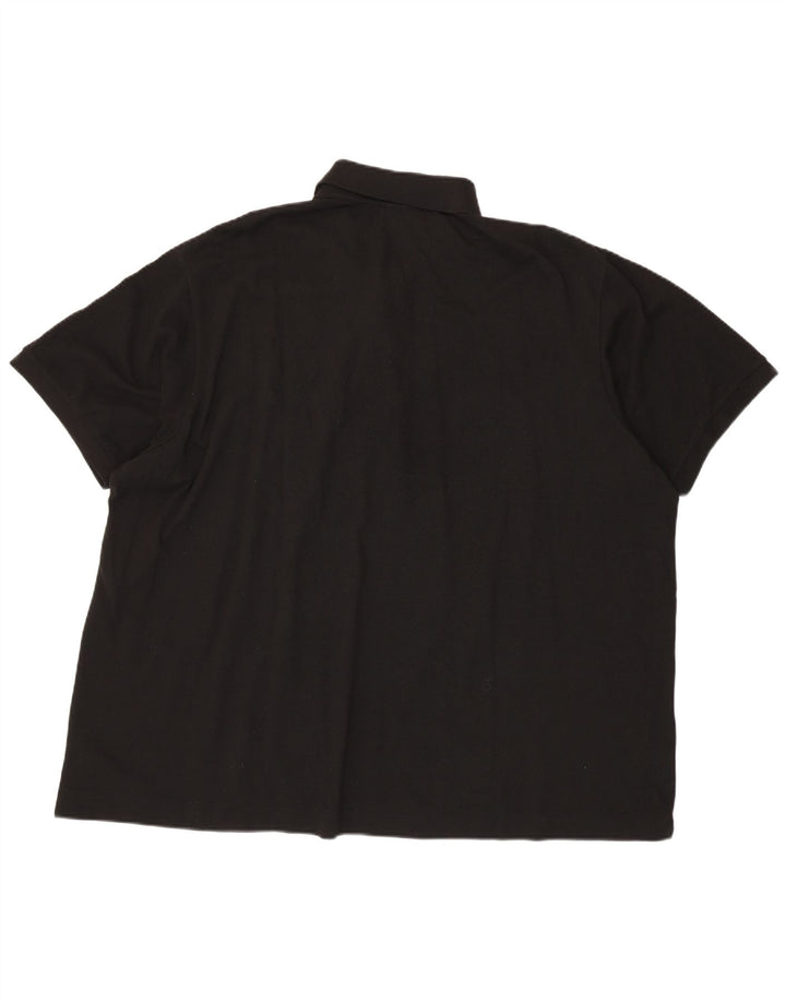 LACOSTE Мужская рубашка-поло классического кроя, размер 10, 5XL, черный хлопок