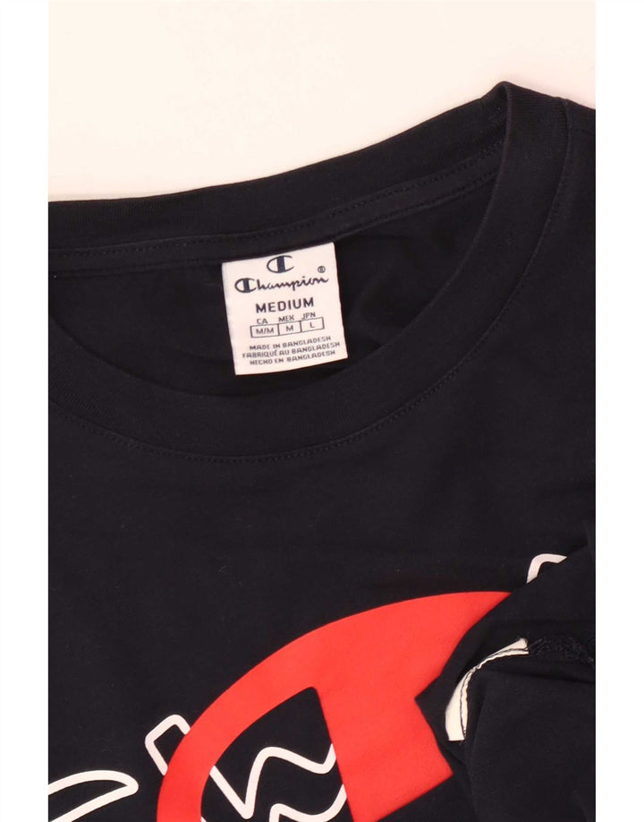 Женская футболка с рисунком Champion UK 12 Medium Navy Blue