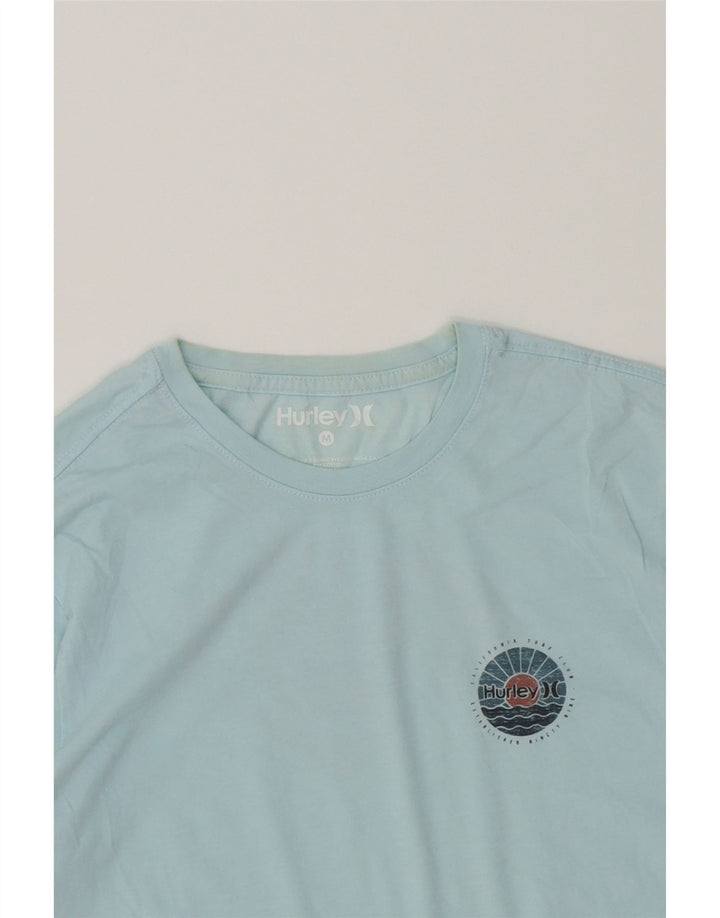 HURLEY Mens Graphic T-Shirt Top Medium Blue Cotton Vintage Hurley and Second-Hand Hurley from Messina Hembry 