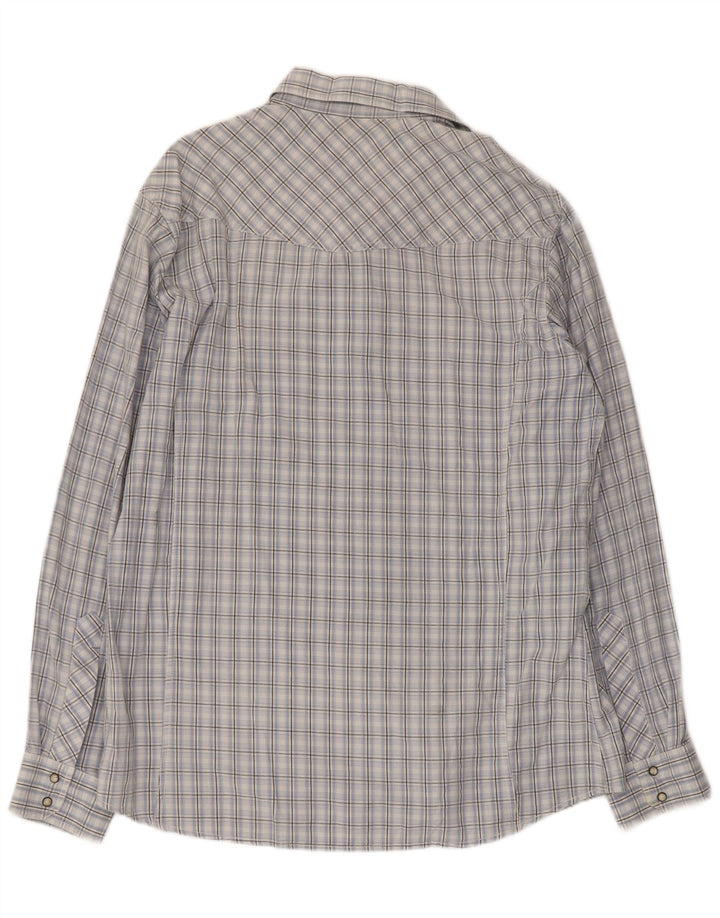 Мужская рубашка Marlboro Classics 2XL, синяя клетка, хлопок