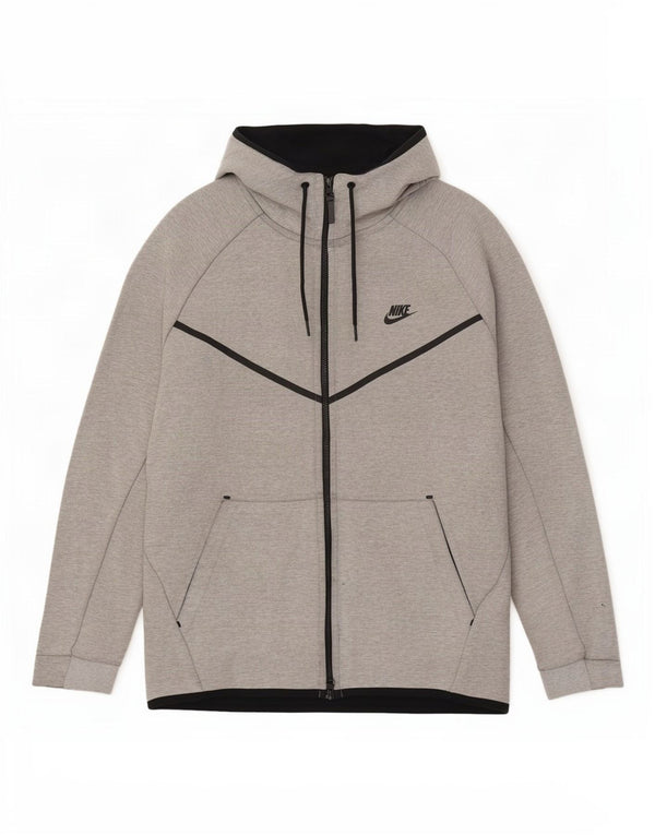 Мужской свитер с капюшоном на молнии Nike XL, серый хлопок