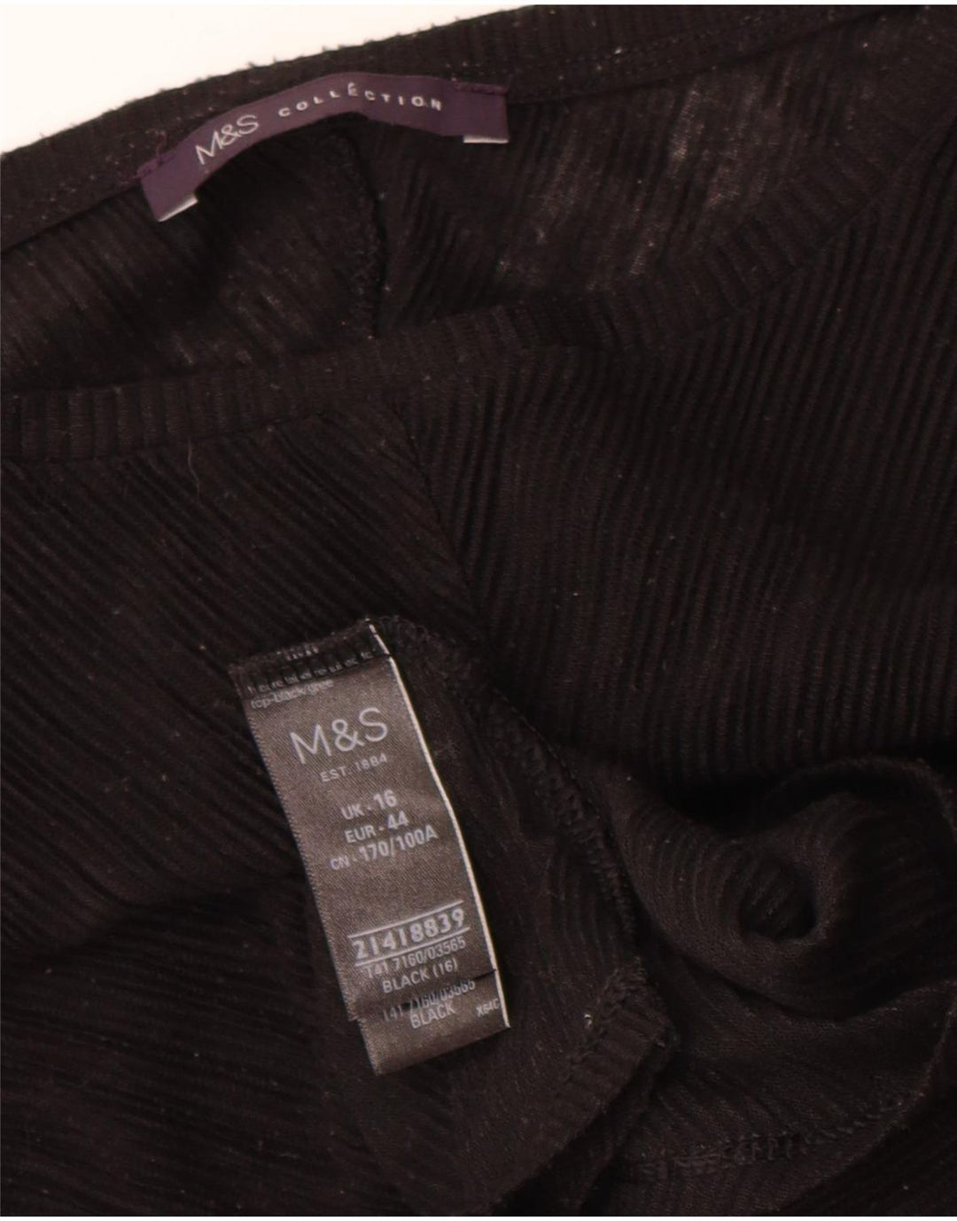 Женская блузка Marks & Spencer Top UK 16, большой черный полиэстер