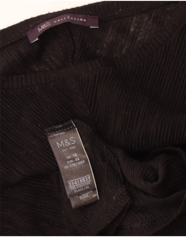 Женская блузка Marks & Spencer Top UK 16, большой черный полиэстер