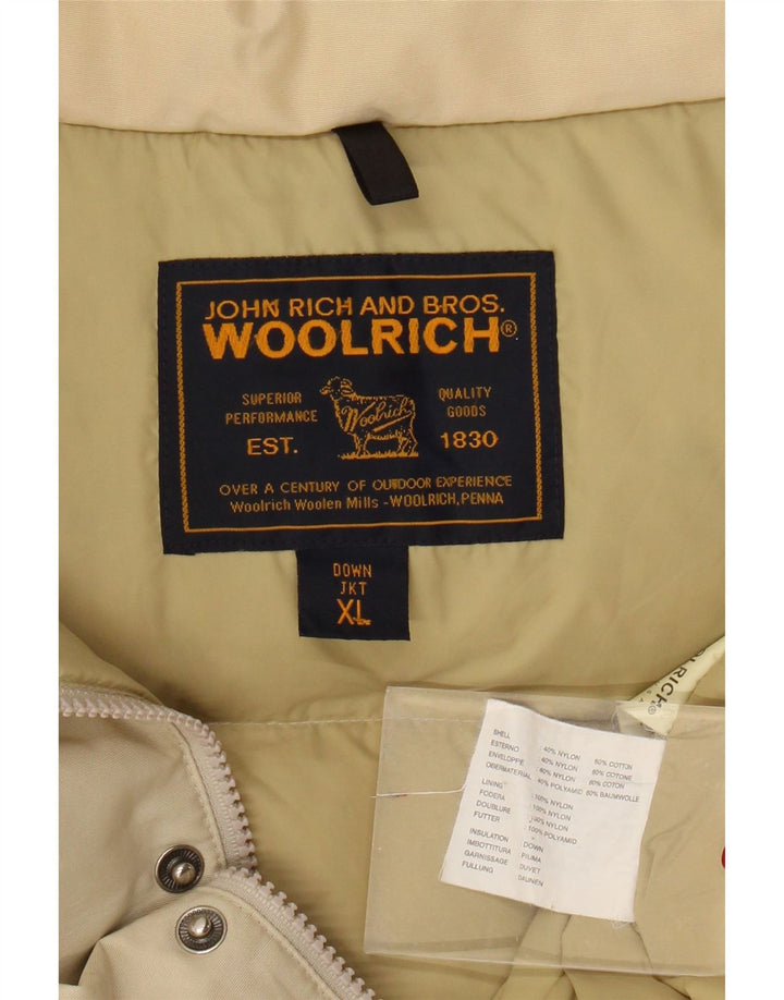 Мужской жилет с подкладкой Woolrich UK 42 XL, бежевый нейлон