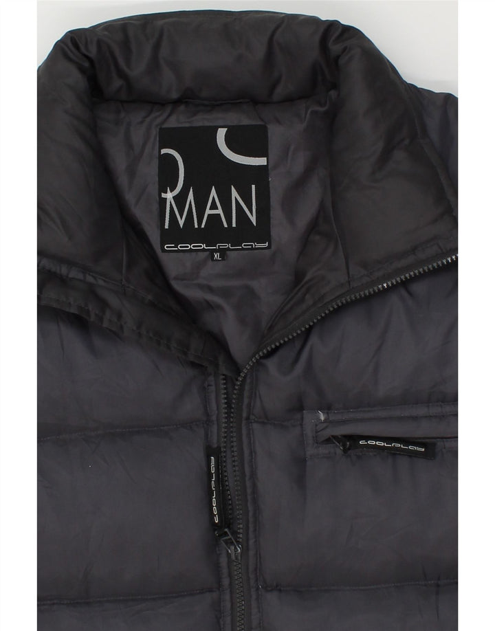 VINTAGE Mens Padded Jacket UK 42 XL Grey Polyester Vintage Vintage and Second-Hand Vintage from Messina Hembry 