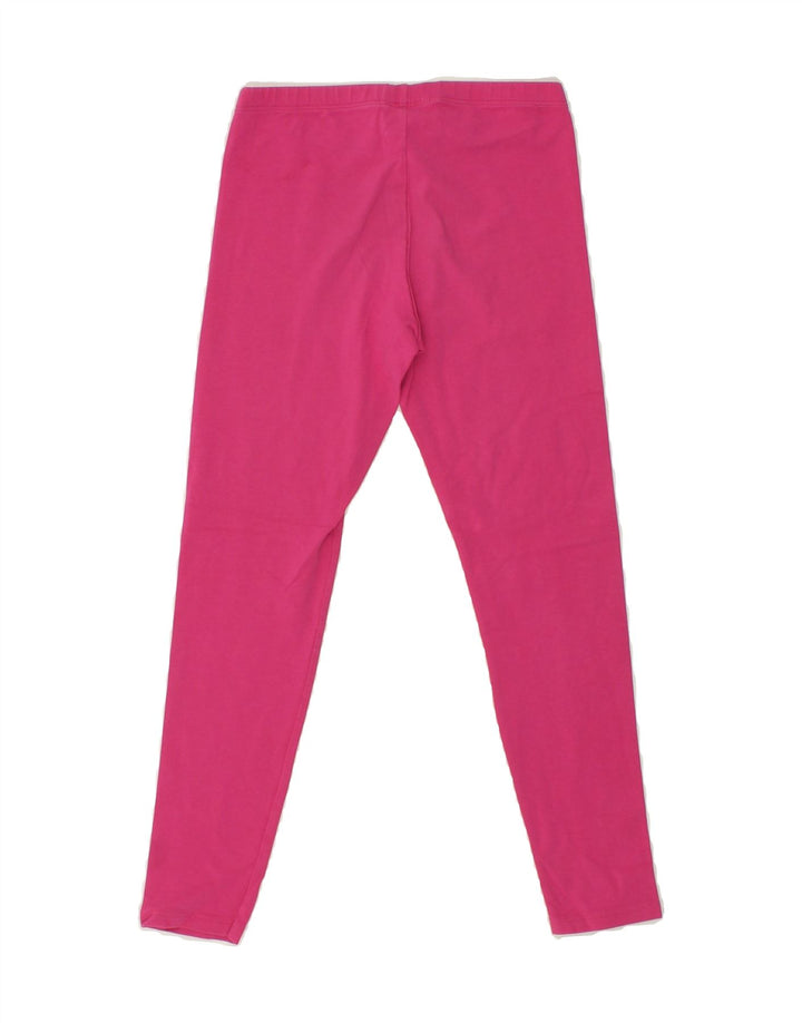 BENETTON Girls Leggings 7-8 Years Medium Pink Cotton Vintage Benetton and Second-Hand Benetton from Messina Hembry 