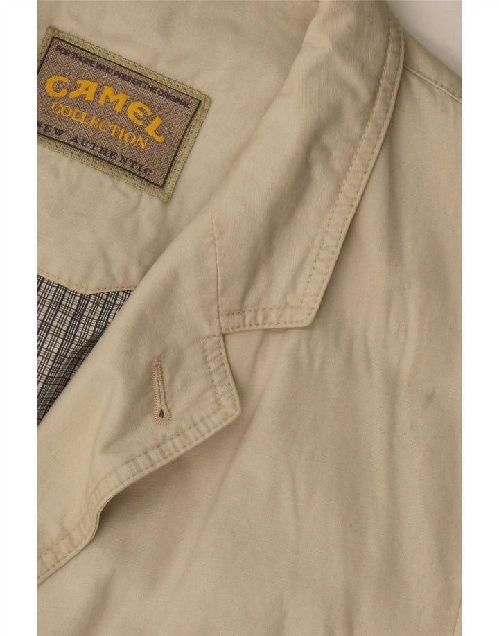 Мужской пиджак Camel Active на 3 пуговицах, Великобритания, 40, большой, бежевый, хлопковый