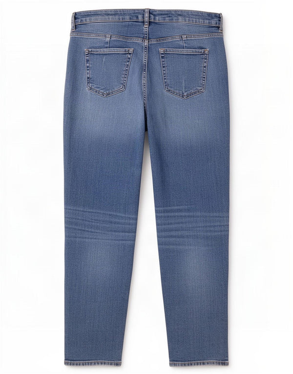 Marks & Spencer Womens Mom Tapered Jeans UK 16 Large W34 L28 Blue Cotton