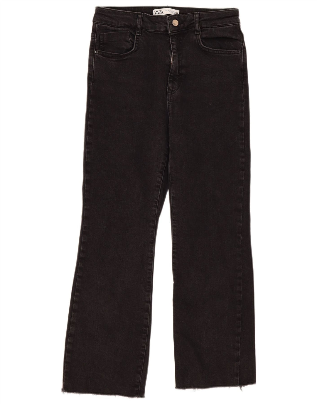 Женские прямые джинсы Zara EU 38, маленькие W28 L26, черные