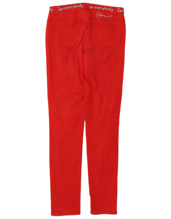 Женские повседневные узкие брюки Desigual W30 L32, красный хлопковый цветок