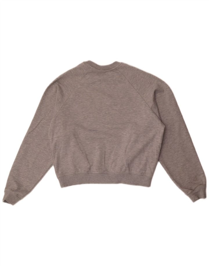 Женский джемпер оверсайз Zara UK 14, хлопковый средний серый цвет