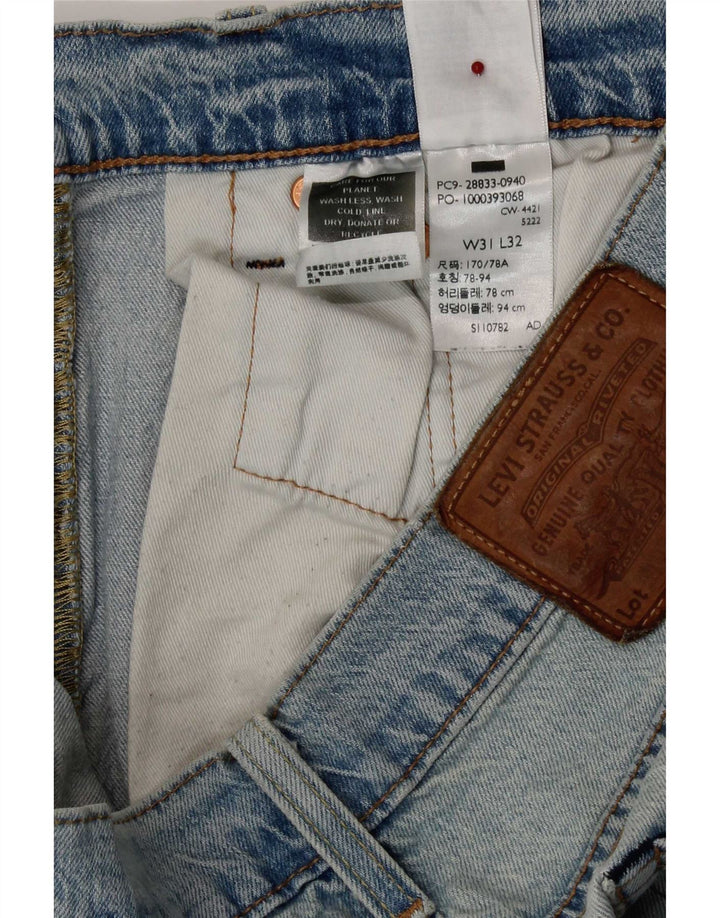 Мужские узкие джинсы Levi's W31 L32 синие, хлопок
