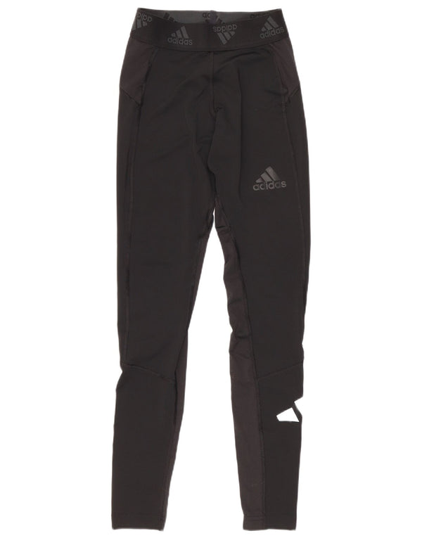 Женские леггинсы Adidas с рисунком UK 10, маленькие черные из полиэстера