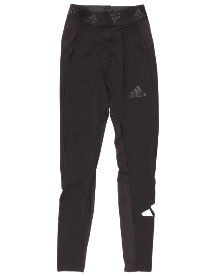 Женские леггинсы Adidas с рисунком UK 10, маленькие черные из полиэстера
