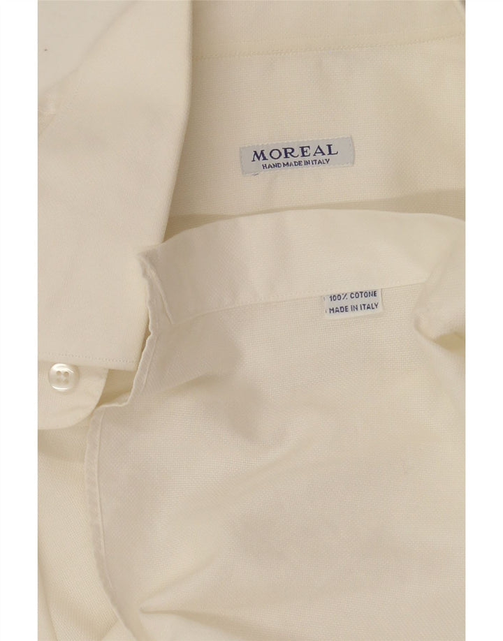 MOREAL Mens Shirt Medium White Cotton Vintage Moreal and Second-Hand Moreal from Messina Hembry 