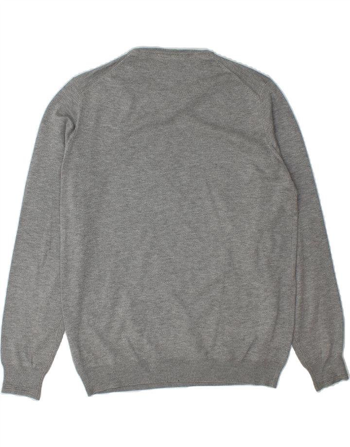 REFRIGUE Mens Crew Neck Jumper Sweater XL Grey Viscose Vintage Refrigue and Second-Hand Refrigue from Messina Hembry 