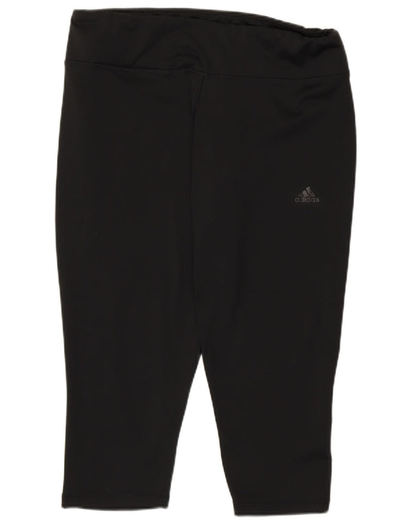 Женские леггинсы-капри Adidas Climalite UK 16/18, большой черный полиэстер