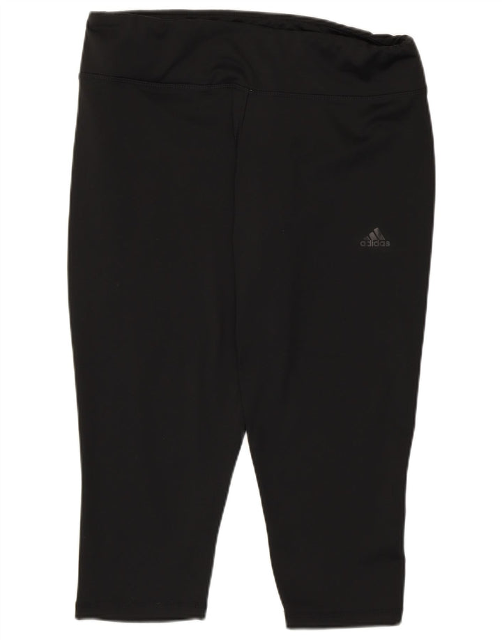 Женские леггинсы-капри Adidas Climalite UK 16/18, большой черный полиэстер