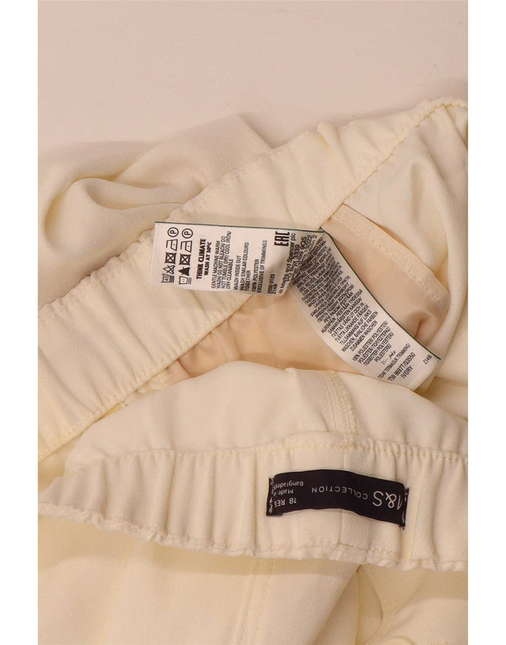 Женские шорты чинос Marks & Spencer UK 18 XL W38 Белый полиэстер