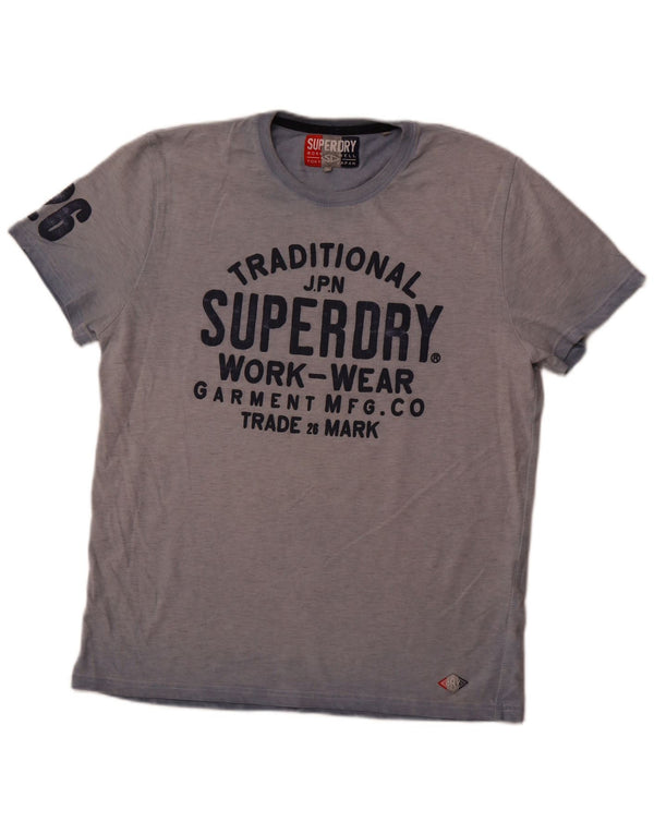 Мужская футболка с рисунком Superdry Top XL, синяя хлопковая ткань тай-дай