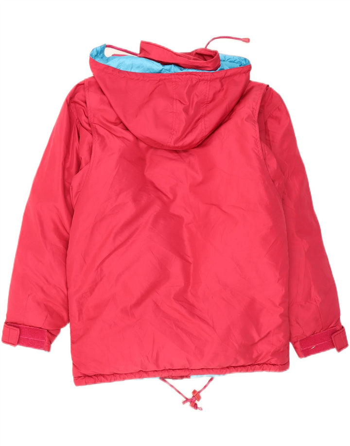 DOLOMITE Womens Oversized Hooded Windbreaker Jacket UK 10 Small Red Vintage Dolomite and Second-Hand Dolomite from Messina Hembry 
