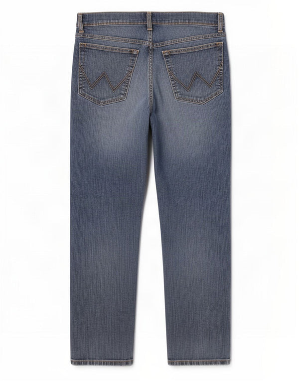Мужские прямые джинсы Wrangler стандартного кроя W34 L30, синие, хлопок